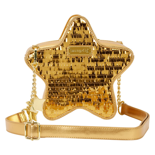 Loungefly Figural Gold Sequin Star Crossbody