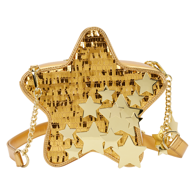 Loungefly Figural Gold Sequin Star Crossbody