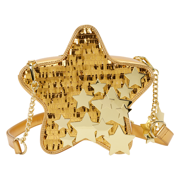 Loungefly Figural Gold Sequin Star Crossbody