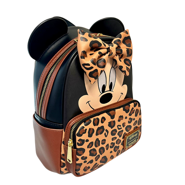 Modern Pinup Exclusive Loungefly Disney Minnie Leopard Print Mini Backpack