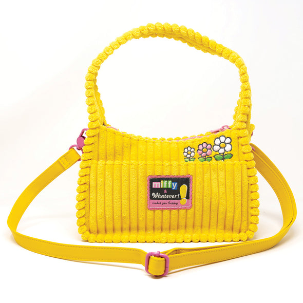 Whatever! Makes You Happy Miffy Corduroy Baguette Crossbody with Charm