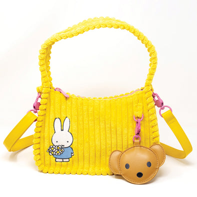 Whatever! Makes You Happy Miffy Corduroy Baguette Crossbody with Charm
