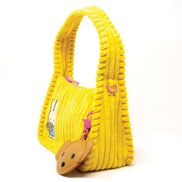 Whatever! Makes You Happy Miffy Corduroy Baguette Crossbody with Charm