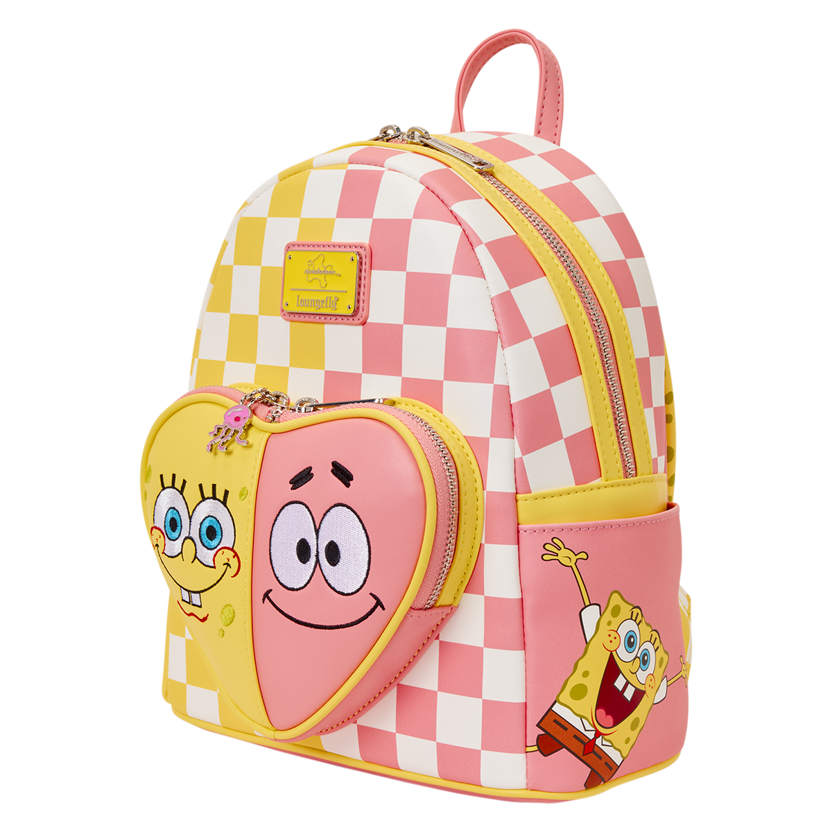 Loungefly SpongeBob SquarePants & Patrick Star Checkered Mini Backpack ...