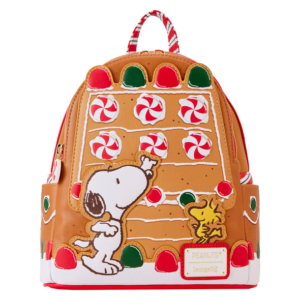 Loungefly Peanuts Snoopy Gingerbread House Mini Backpack