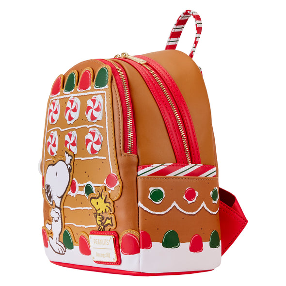 Loungefly Peanuts Snoopy Gingerbread House Mini Backpack