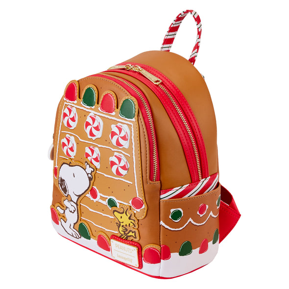 Loungefly Peanuts Snoopy Gingerbread House Mini Backpack