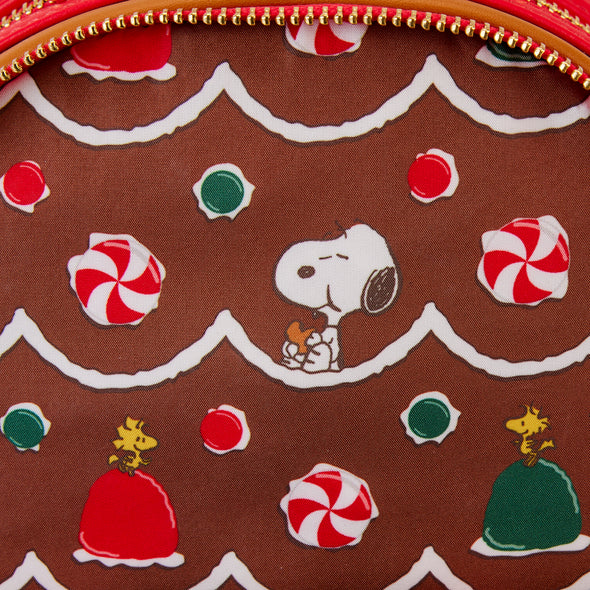 Loungefly Peanuts Snoopy Gingerbread House Mini Backpack