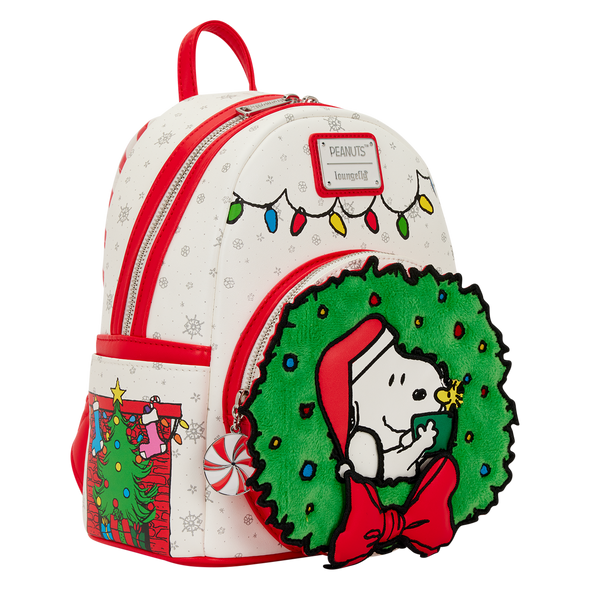 Loungefly Peanuts Plush Holiday Mini Backpack