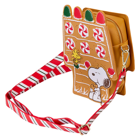 Loungefly Peanuts Snoopy Gingerbread House Figural Crossbody