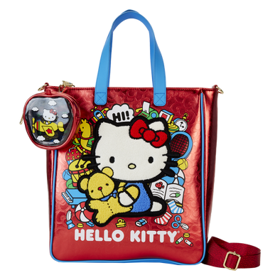 Loungefly Hello Kitty 50th Anniversary Metallic Tote Bag with Coin Bag