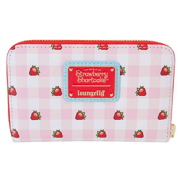 Loungefly Strawberry Shortcake Denim Plaid Zip Around Wallet