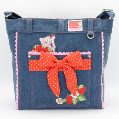 Whatever! Makes You Happy Strawberry Shortcake Denim Tote Bag