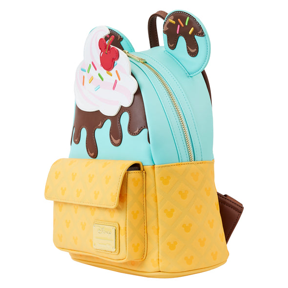 Loungefly Disney Mickey and Minnie Sweets Ice Cream Mini Backpack