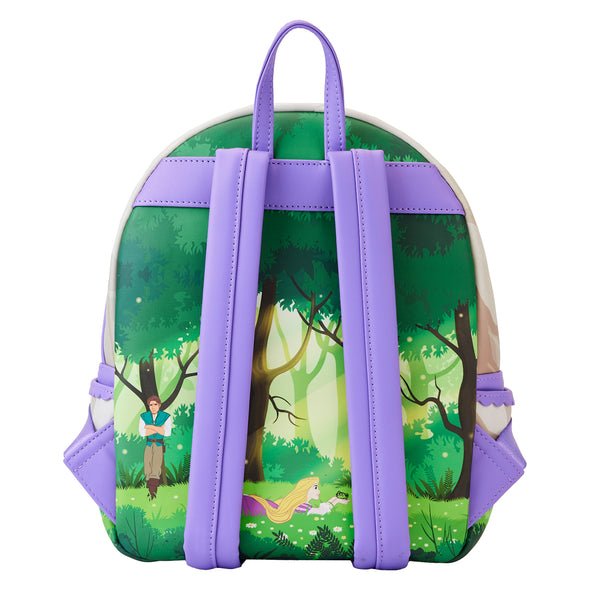 Loungefly Disney Tangled Rapunzel Swinging From Tower Mini Backpack