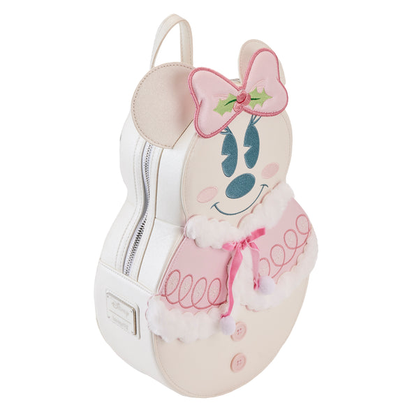 Loungefly Disney Minnie Pastel Figural Snowman Mini Backpack