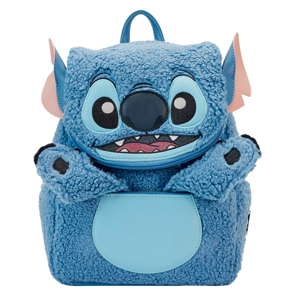 Loungefly Disney Stitch Plush Pocket Mini Backpack