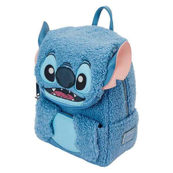 Loungefly Disney Stitch Plush Pocket Mini Backpack