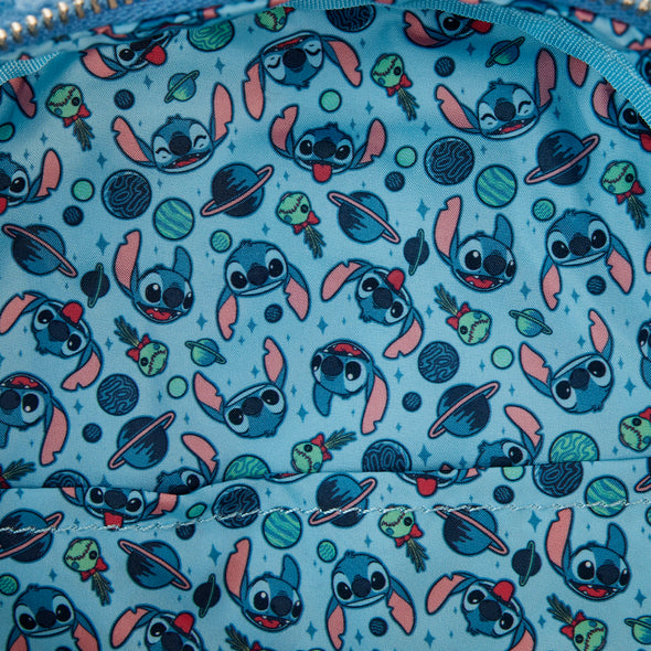 Loungefly Disney Stitch Plush Pocket Mini Backpack