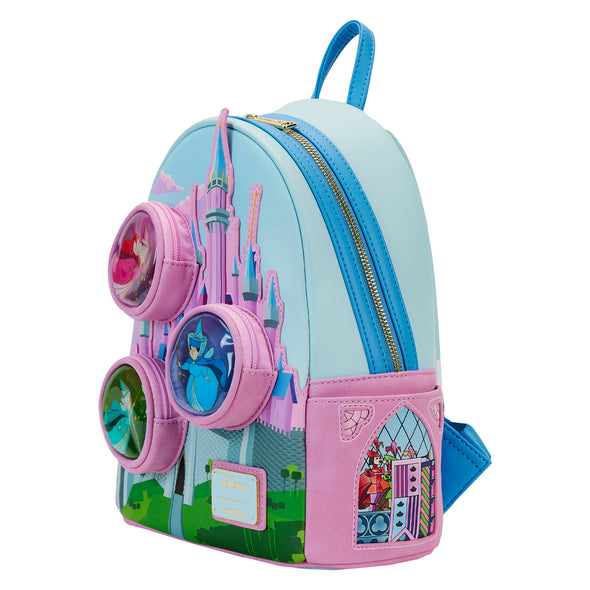 Loungefly Disney Sleeping Beauty Stained Glass Castle Mini Backpack
