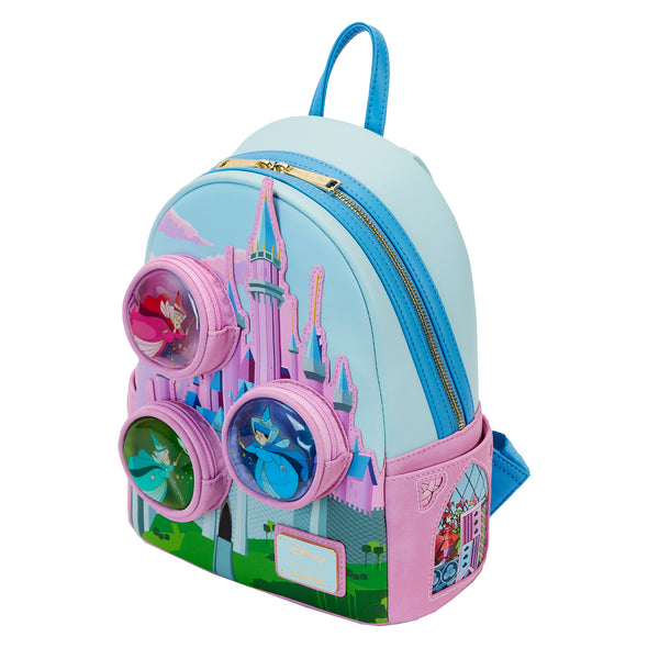 Loungefly Disney Sleeping Beauty Stained Glass Castle Mini Backpack