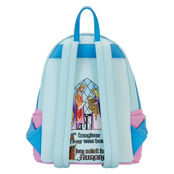 Loungefly Disney Sleeping Beauty Stained Glass Castle Mini Backpack