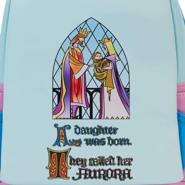 Loungefly Disney Sleeping Beauty Stained Glass Castle Mini Backpack