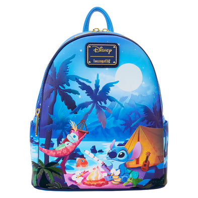 Loungefly Disney Lilo and Stitch Stitch Camping Cuties Mini Backpack