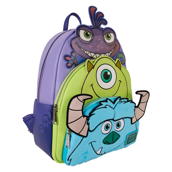 Loungefly Disney Pixar Monsters Inc Triple Pocket Mini Backpack