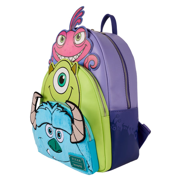 Loungefly Disney Pixar Monsters Inc Triple Pocket Mini Backpack