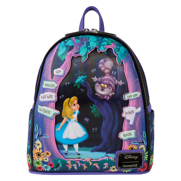 Loungefly Disney Alice in Wonderland Tulgey Wood Lenticular Mini Backpack