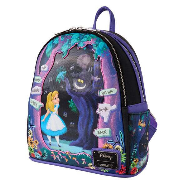 Loungefly Disney Alice in Wonderland Tulgey Wood Lenticular Mini Backpack