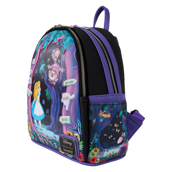 Loungefly Disney Alice in Wonderland Tulgey Wood Lenticular Mini Backpack