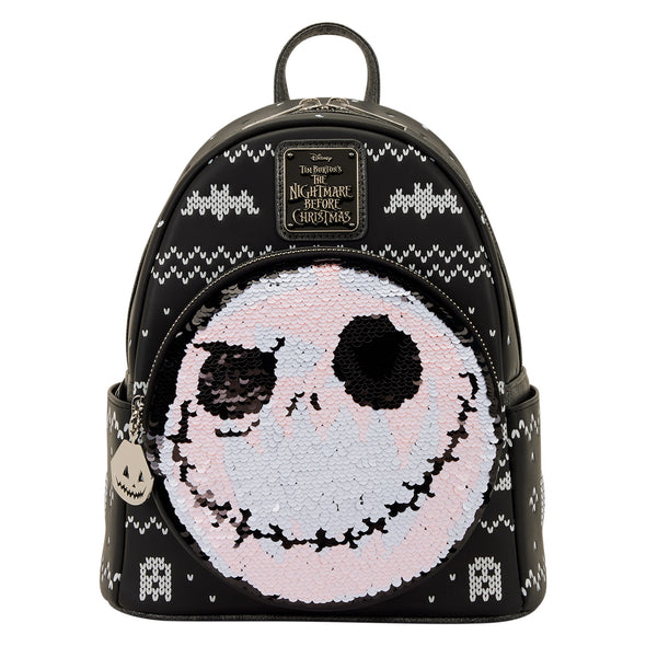 Loungefly Disney NBC Jack Reversible Sequins Mini Backpack