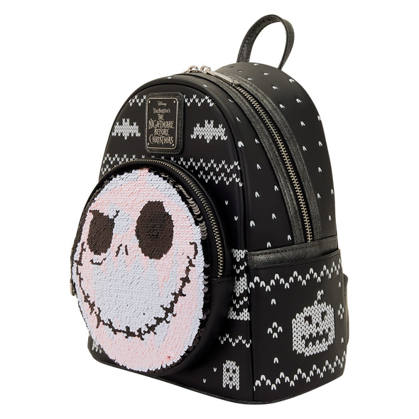 Loungefly Disney NBC Jack Reversible Sequins Mini Backpack