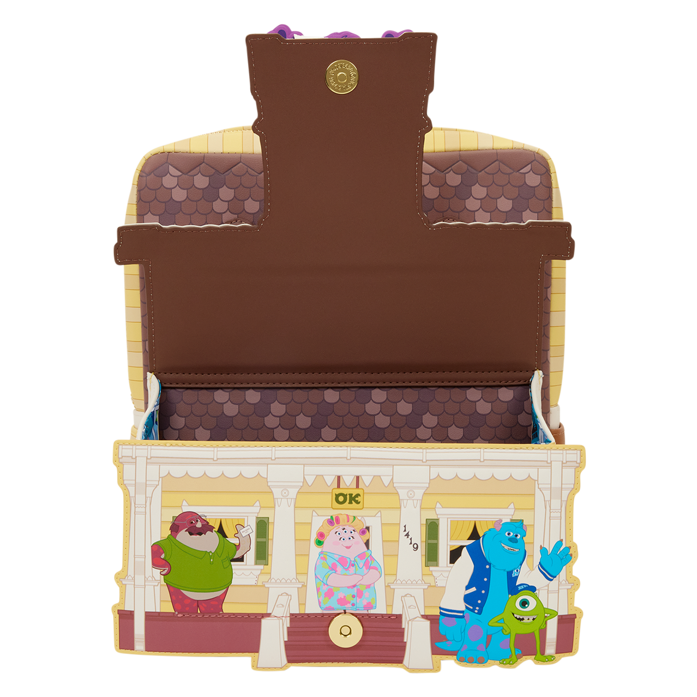 monsters university houses Loungefly Disney Monsters University Oozma Kappa House Figural Mini Ba – Modern Pinup