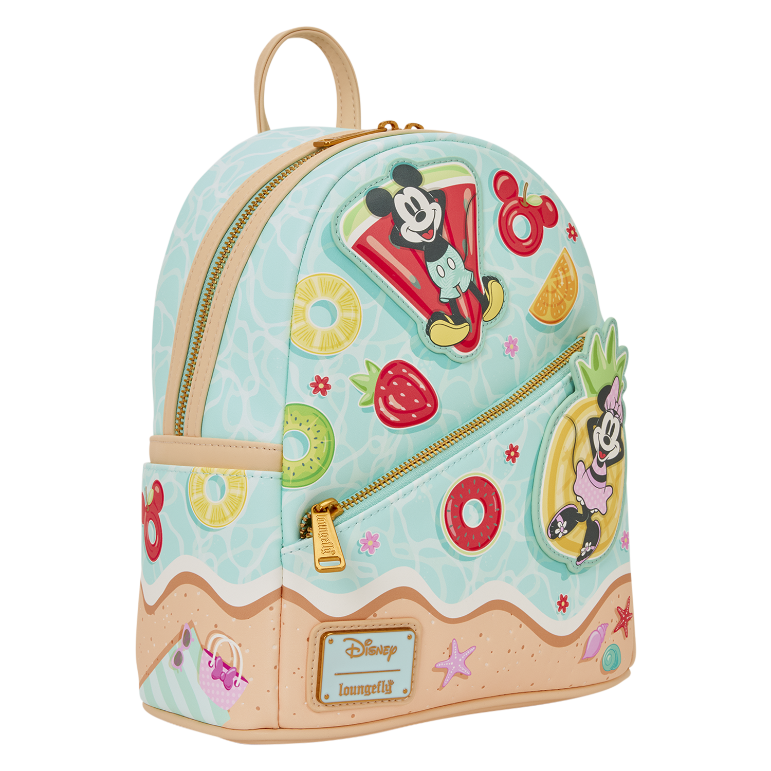 all loungefly disney mini backpacks Mickey & Minnie Beach Fun Mini Backpack
