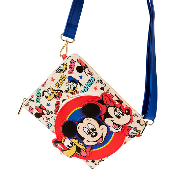 Loungefly Disney Classic Mickey and Friends Zip Around Crossbody Journal