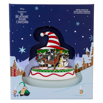 Loungefly Disney Nightmare Before Christmas Christmas Town Carousel 3" Sliding Pin