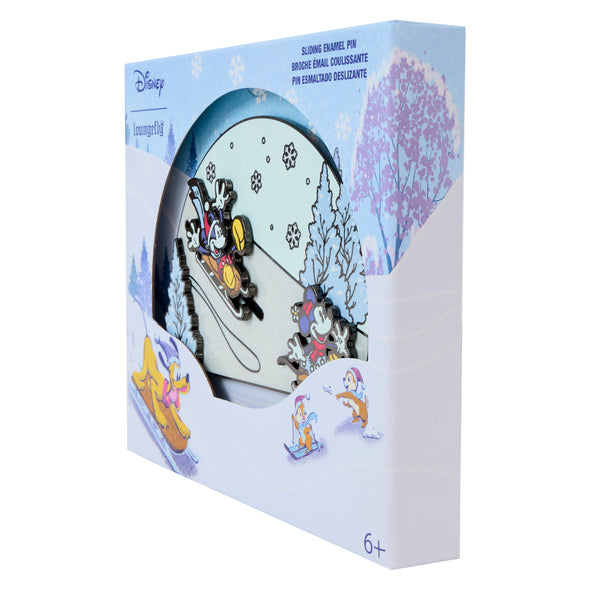 Loungefly Disney Mickey And Friends Winter Wonderland 3" Sliding Pin