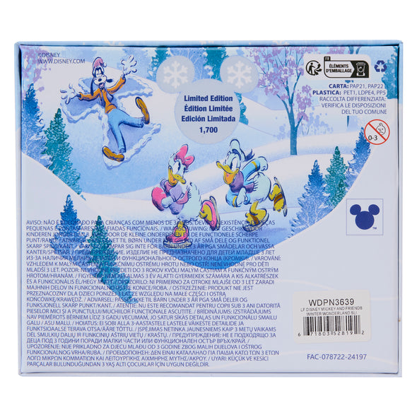 Loungefly Disney Mickey And Friends Winter Wonderland 3" Sliding Pin