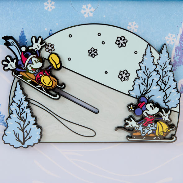 Loungefly Disney Mickey And Friends Winter Wonderland 3" Sliding Pin