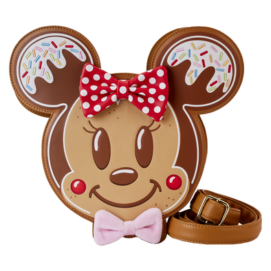 Loungefly Disney Mickey and Minnie Gingerbread Cookie Figural Crossbody