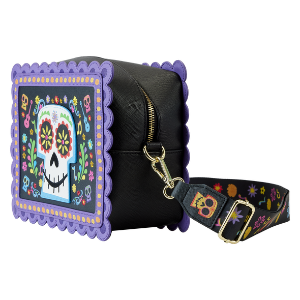 Loungefly Disney Pixar Coco Miguel Floral Skull Crossbody