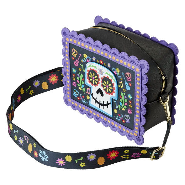 Loungefly Disney Pixar Coco Miguel Floral Skull Crossbody