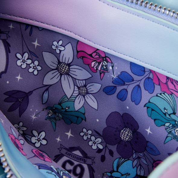 Loungefly Disney Sleeping Beauty 65th Anniversary Floral Crossbody Bag