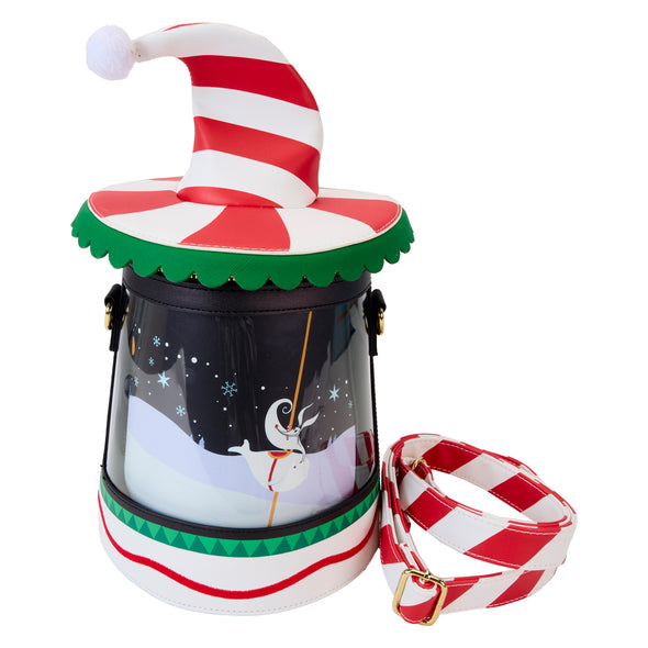 Loungefly Disney Nightmare Before Christmas Candy Cane Carousel Crossbody Bag