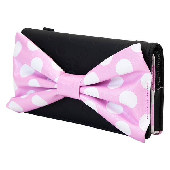 Loungefly Disney Minnie Floral Rock The Dots Clutch Crossbody Bag
