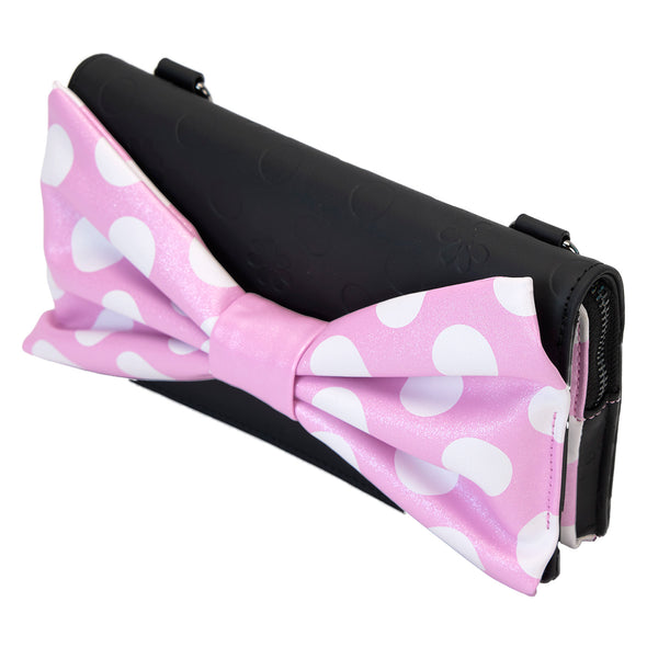 Loungefly Disney Minnie Floral Rock The Dots Clutch Crossbody Bag
