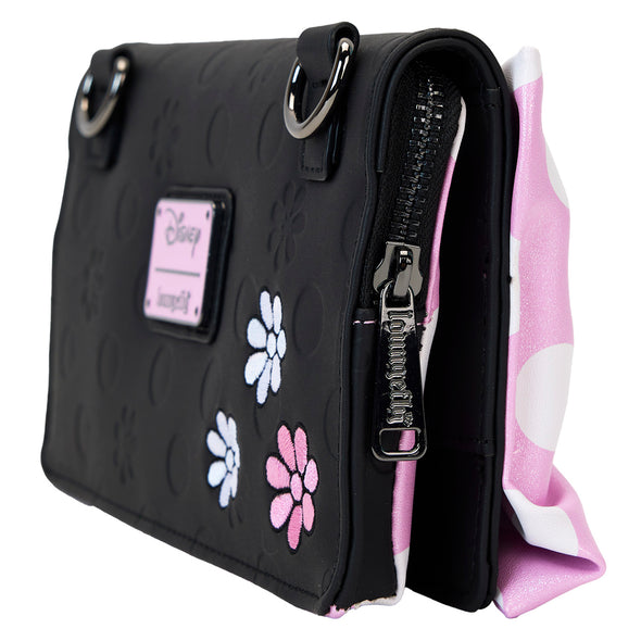 Loungefly Disney Minnie Floral Rock The Dots Clutch Crossbody Bag